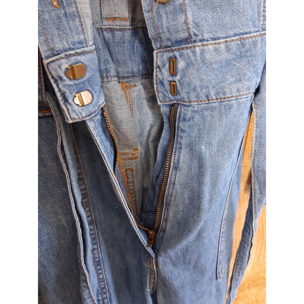 Anthropologie Pilcro & the Letterpress Denim Jumpsuit Womens Small Long Utility - Picture 12 of 12